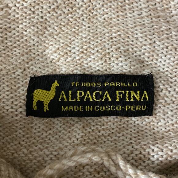 Alpaca Fina Peruvian Hooded Sweater Size XS/S - Picture 6 of 9